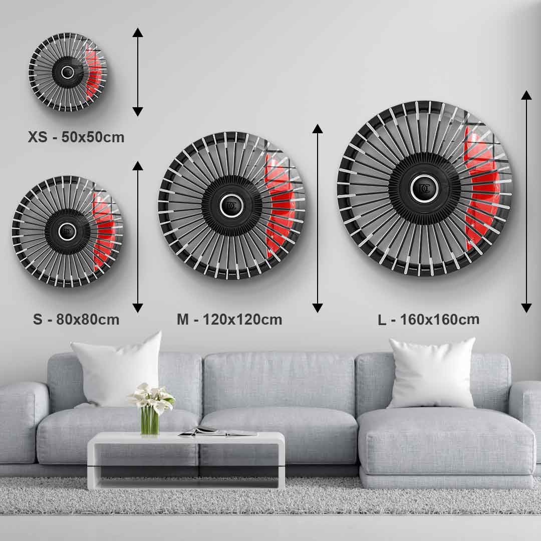 Wall sculpture Wheel 3 - acrylic glass