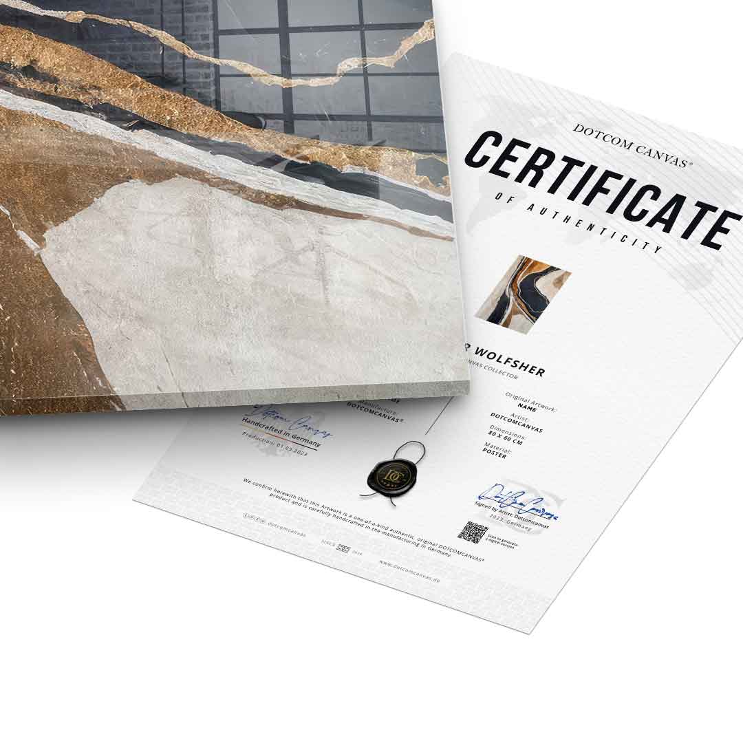 Textured Earth in Black and Gold - Acrylic glass