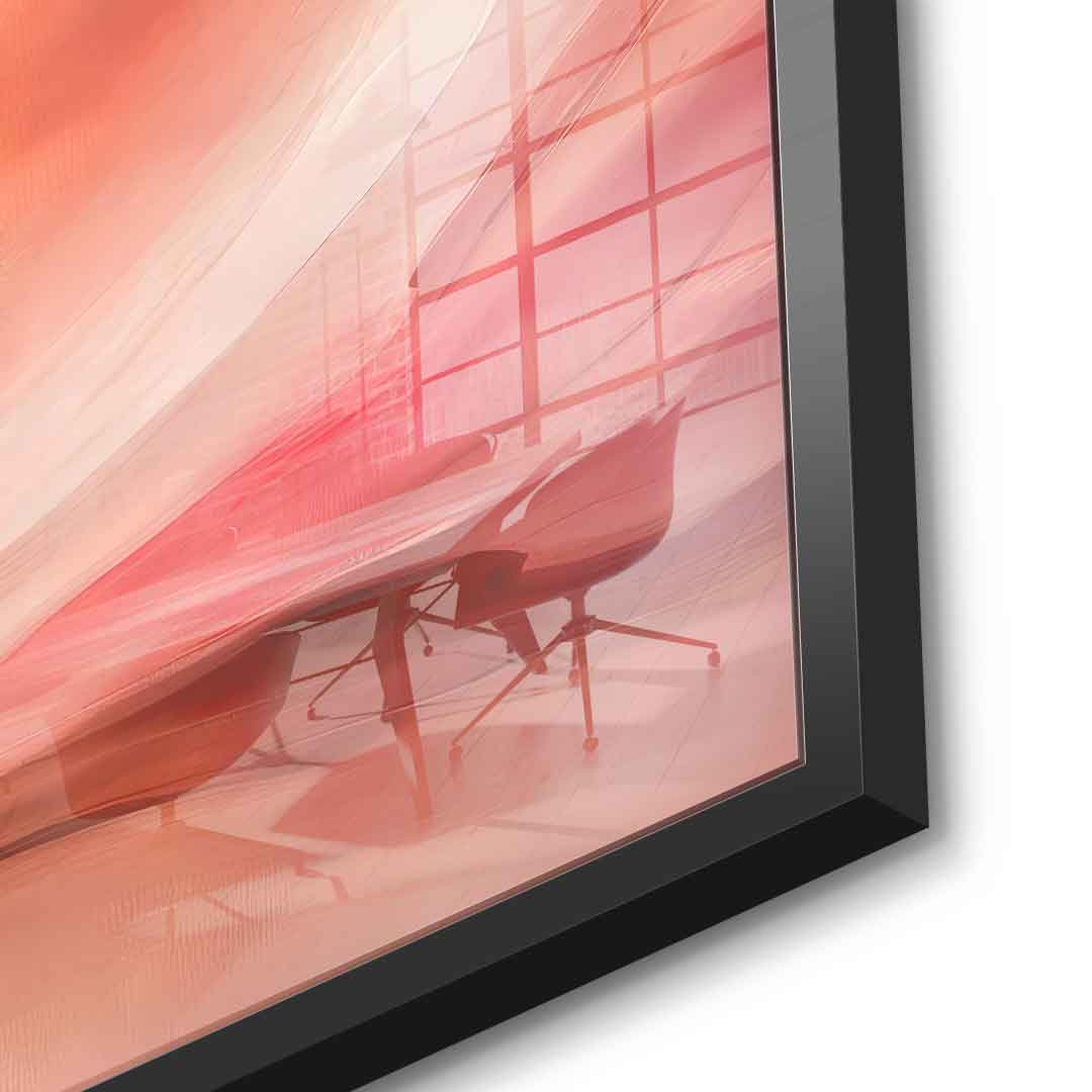 Waves of Peach and Pink - acrylic glass