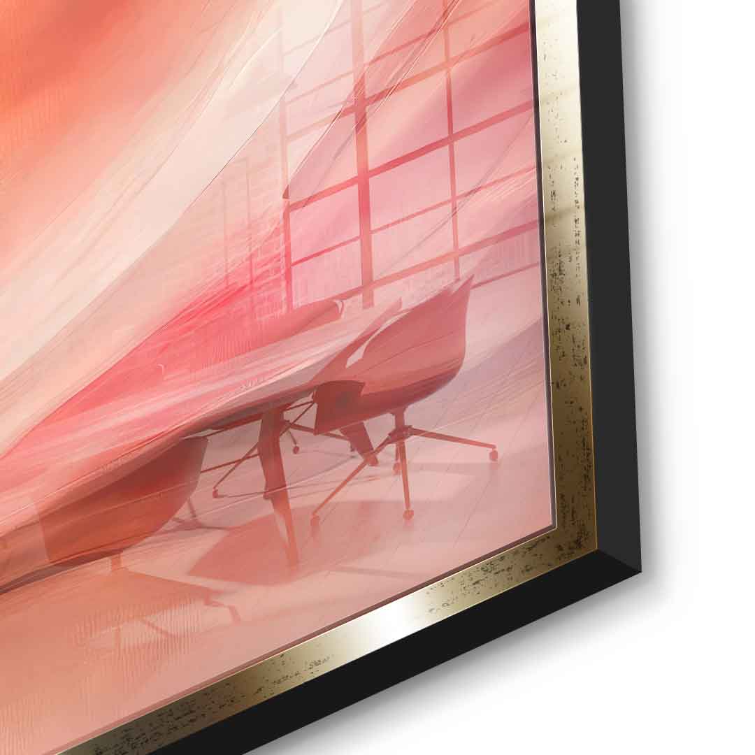 Waves of Peach and Pink - Acrylglas