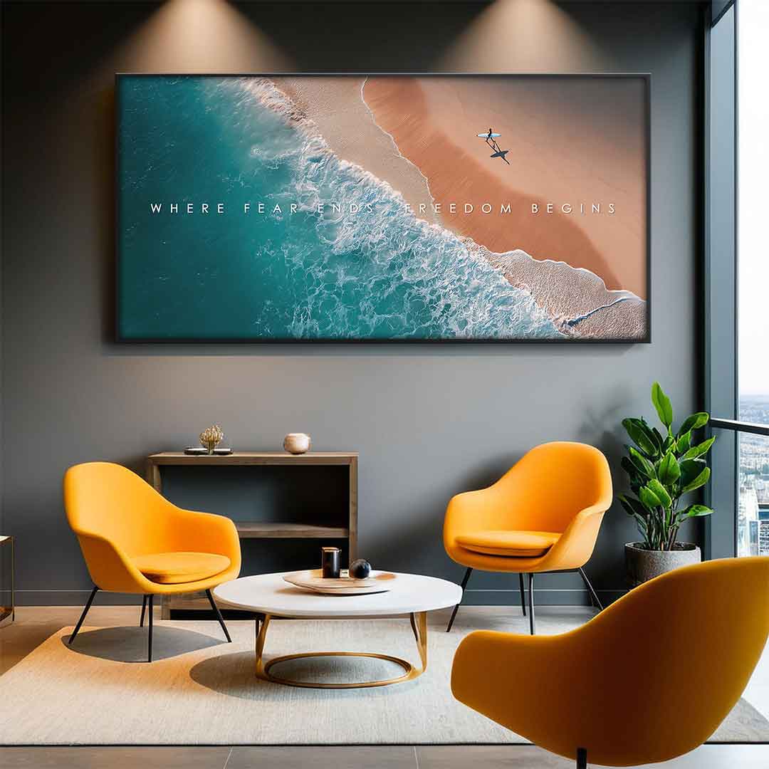 Freedom Begins - Acrylglas
