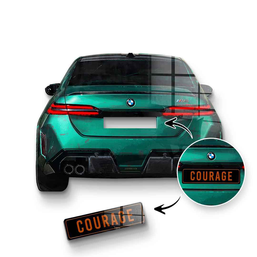 Wandskulptur BMW M5 Backside - Acrylglas
