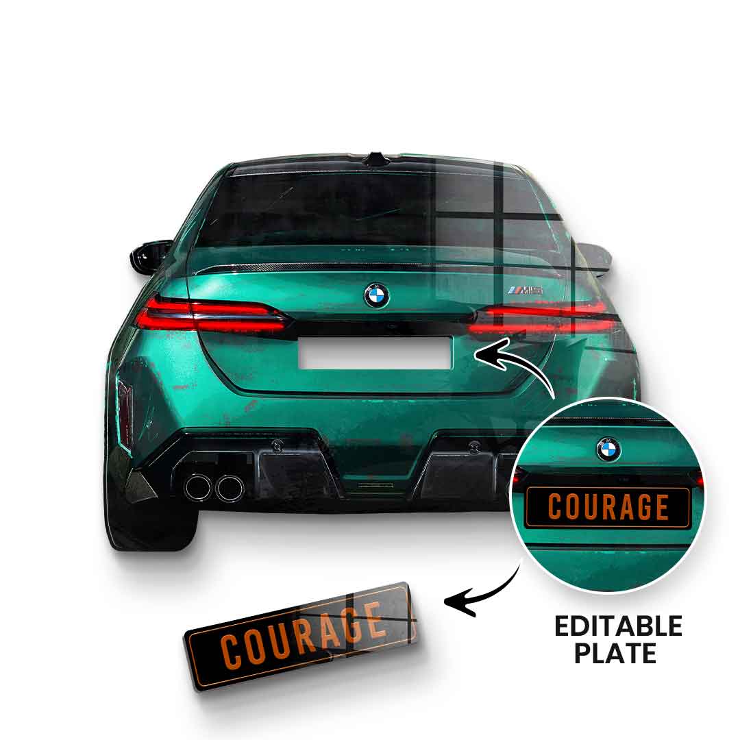 Wandskulptur BMW M5 Backside - Acrylglas