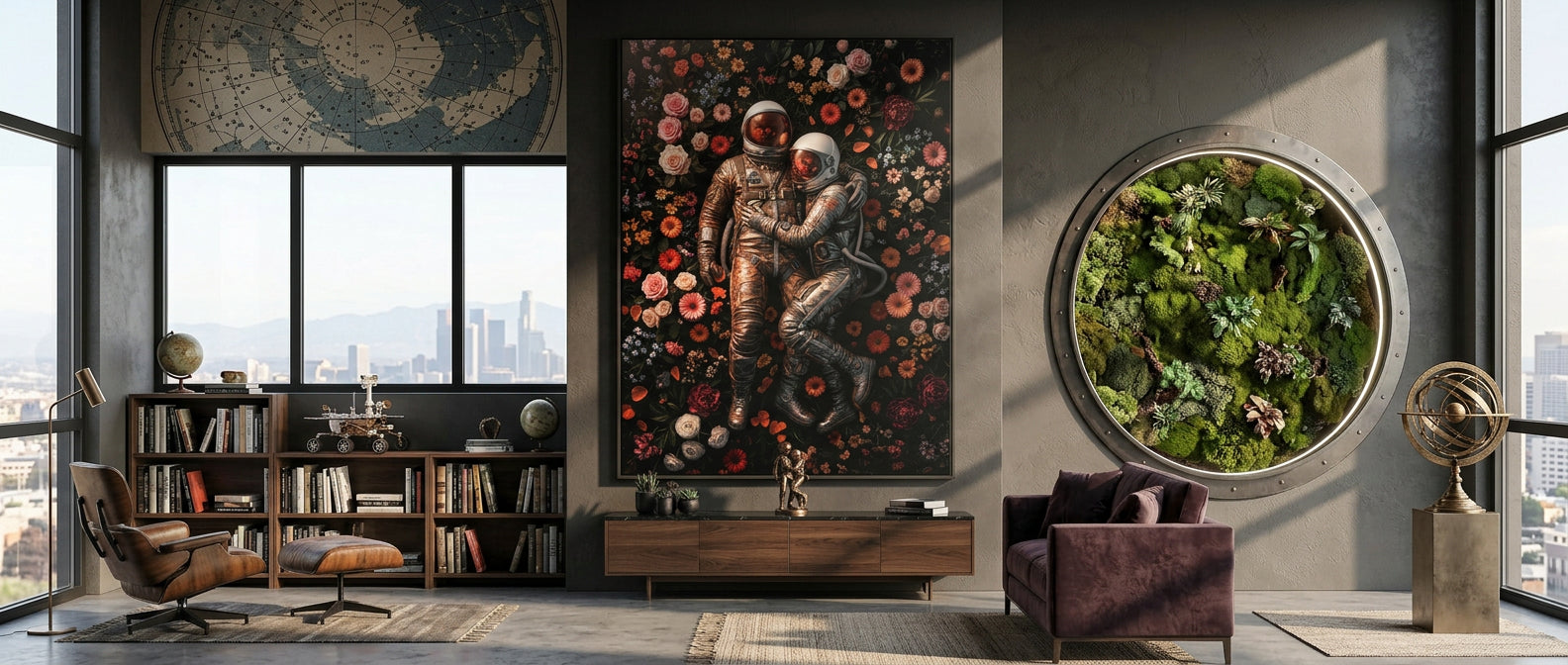 DOTCOMCANVAS® Eternal Love of Astronauts Banner