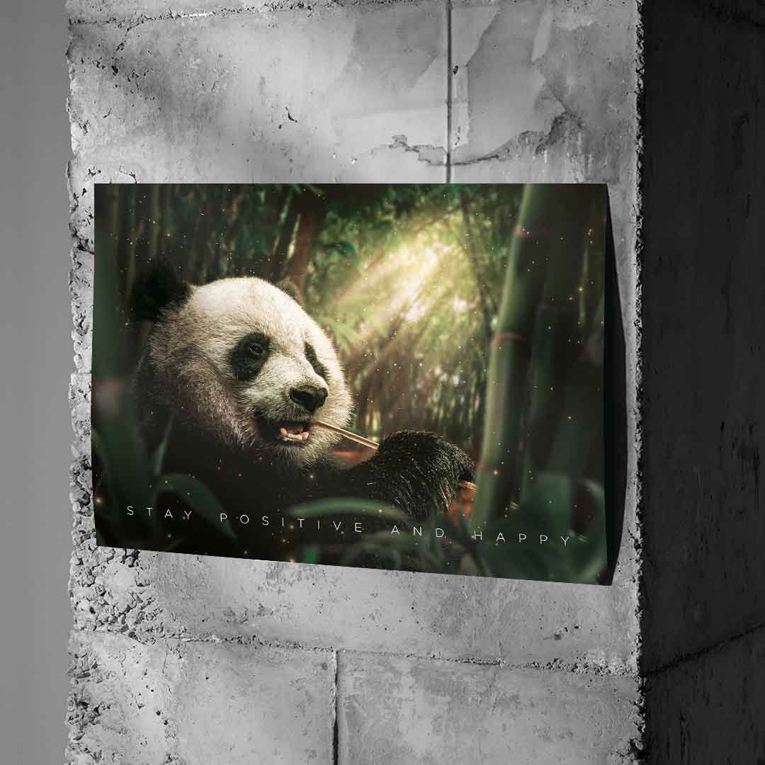 Stay positive and happy poster