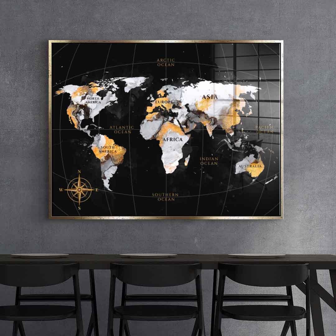 Abstract Country Collection - gold leaf