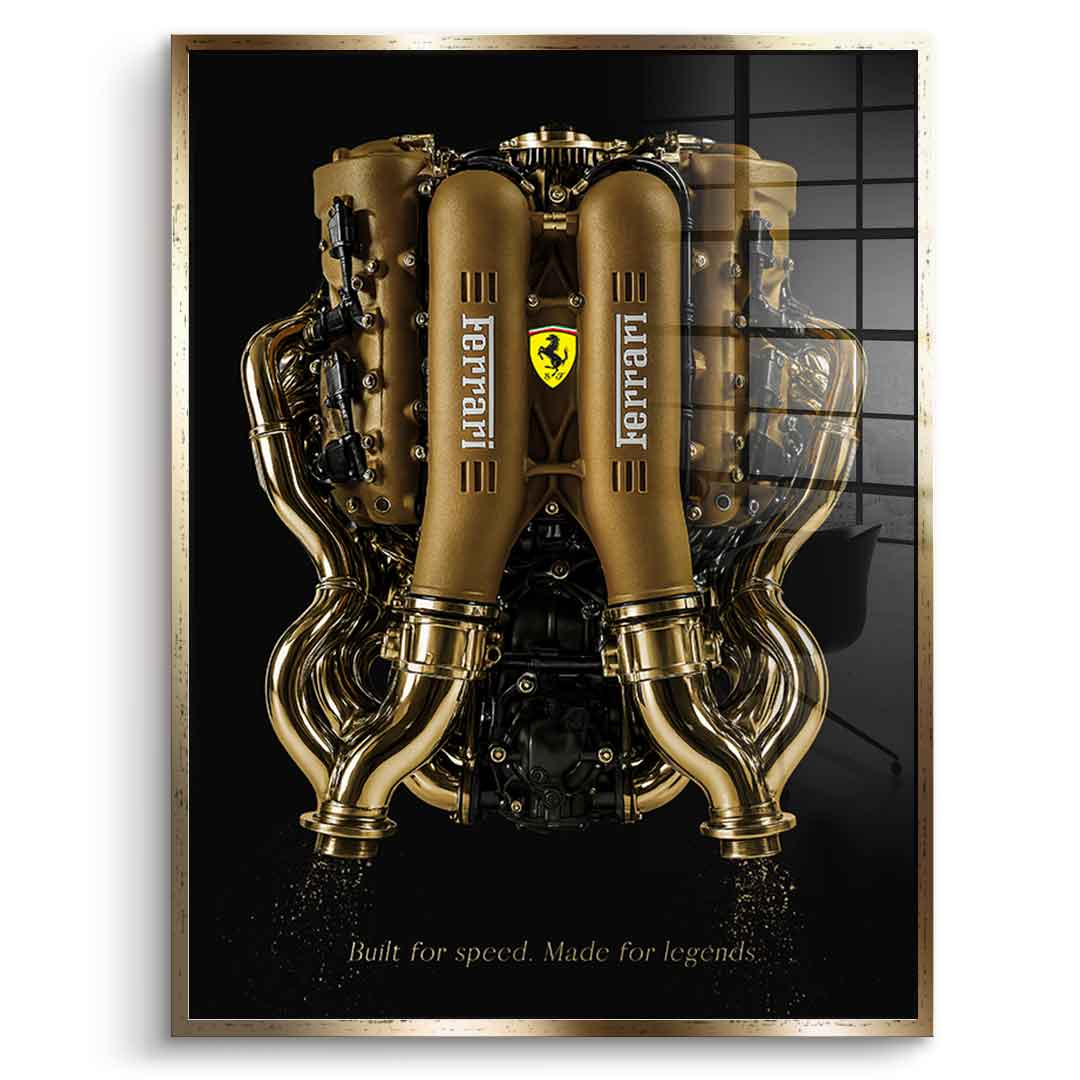 Ferrari Engine - Blattgold