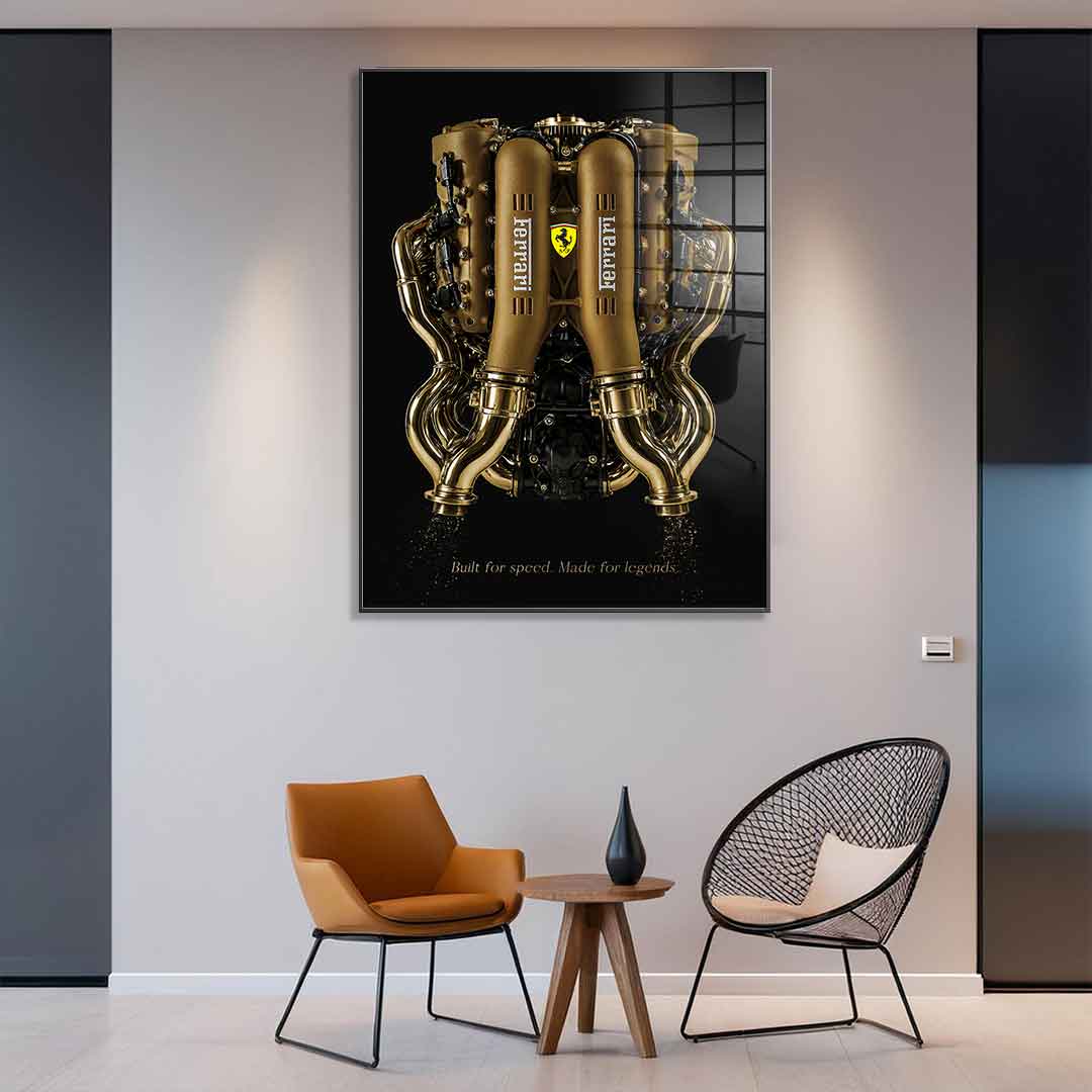 Ferrari Engine - Blattgold