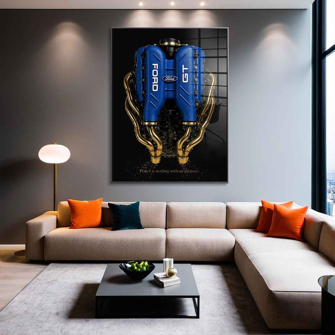 Ford GT Engine - gold leaf