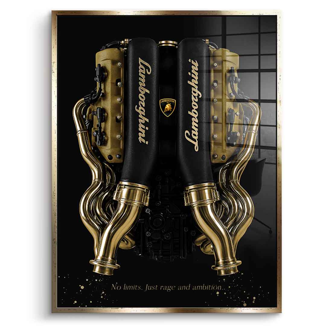 Lamborghini Engine - Blattgold