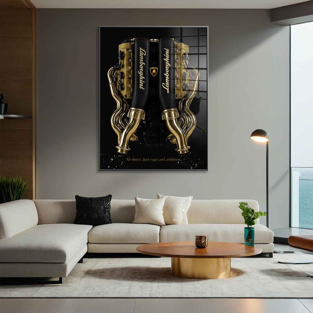 Lamborghini Engine - Blattgold