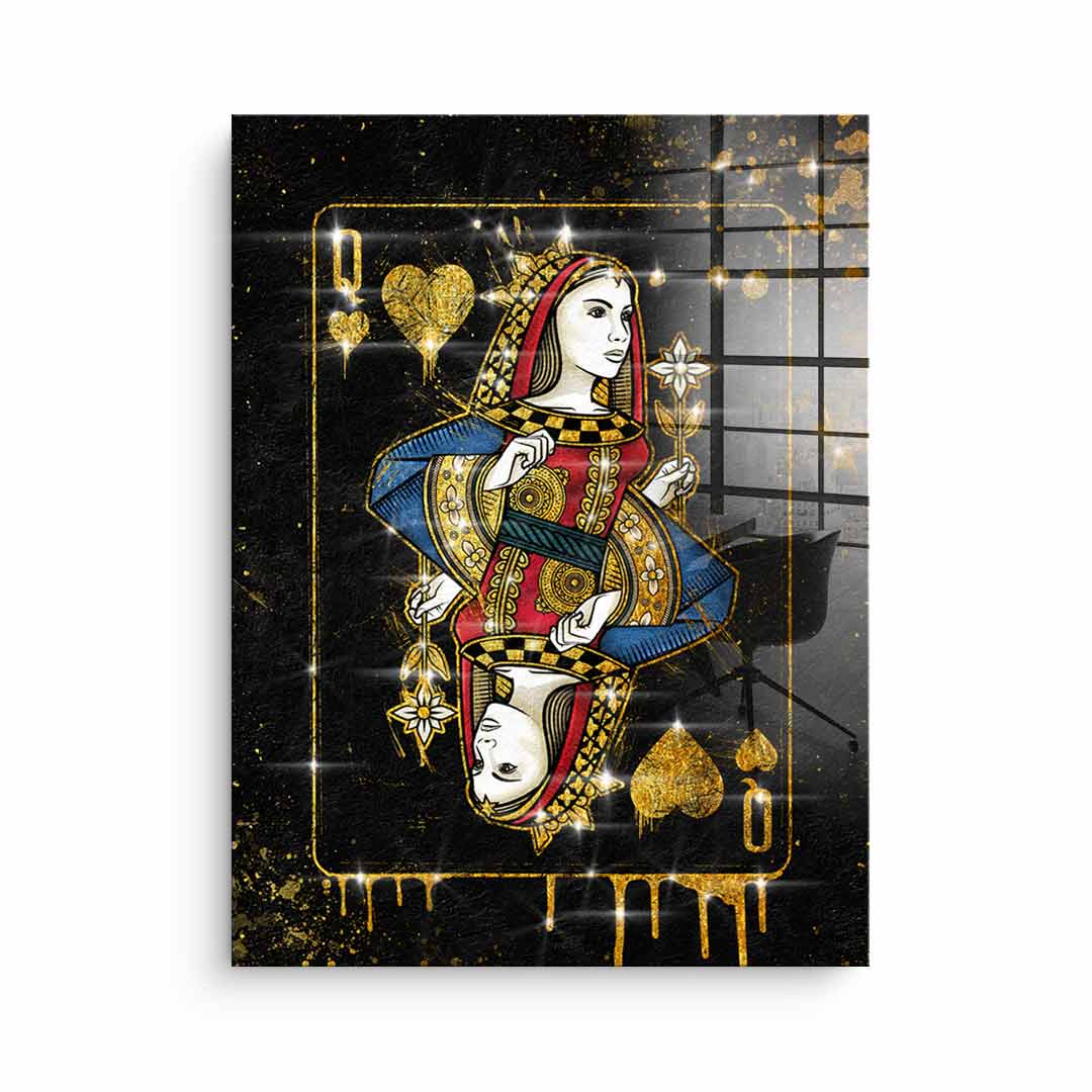 Queen Card - gold leaf