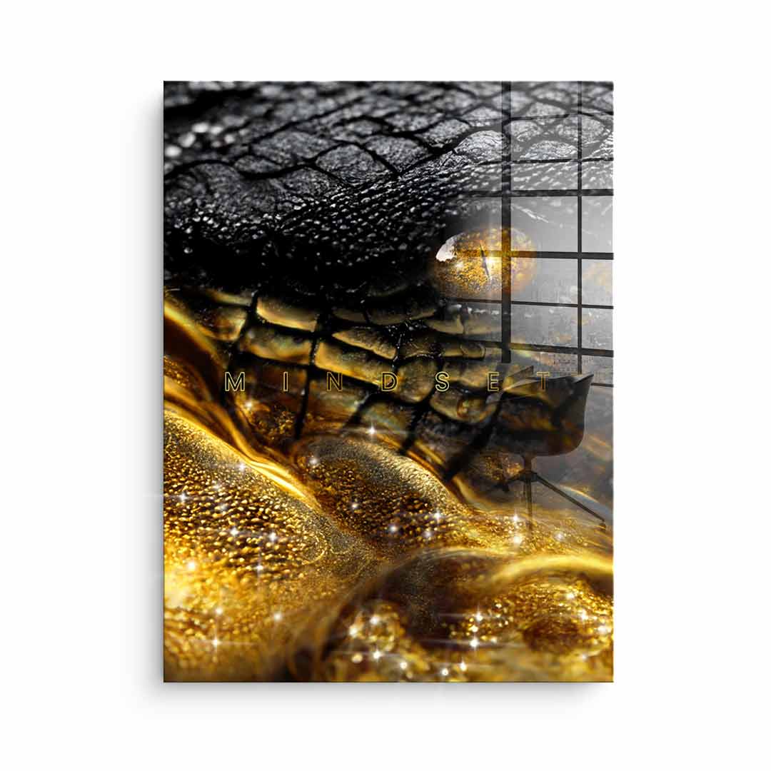 Gold Crocodile - gold leaf