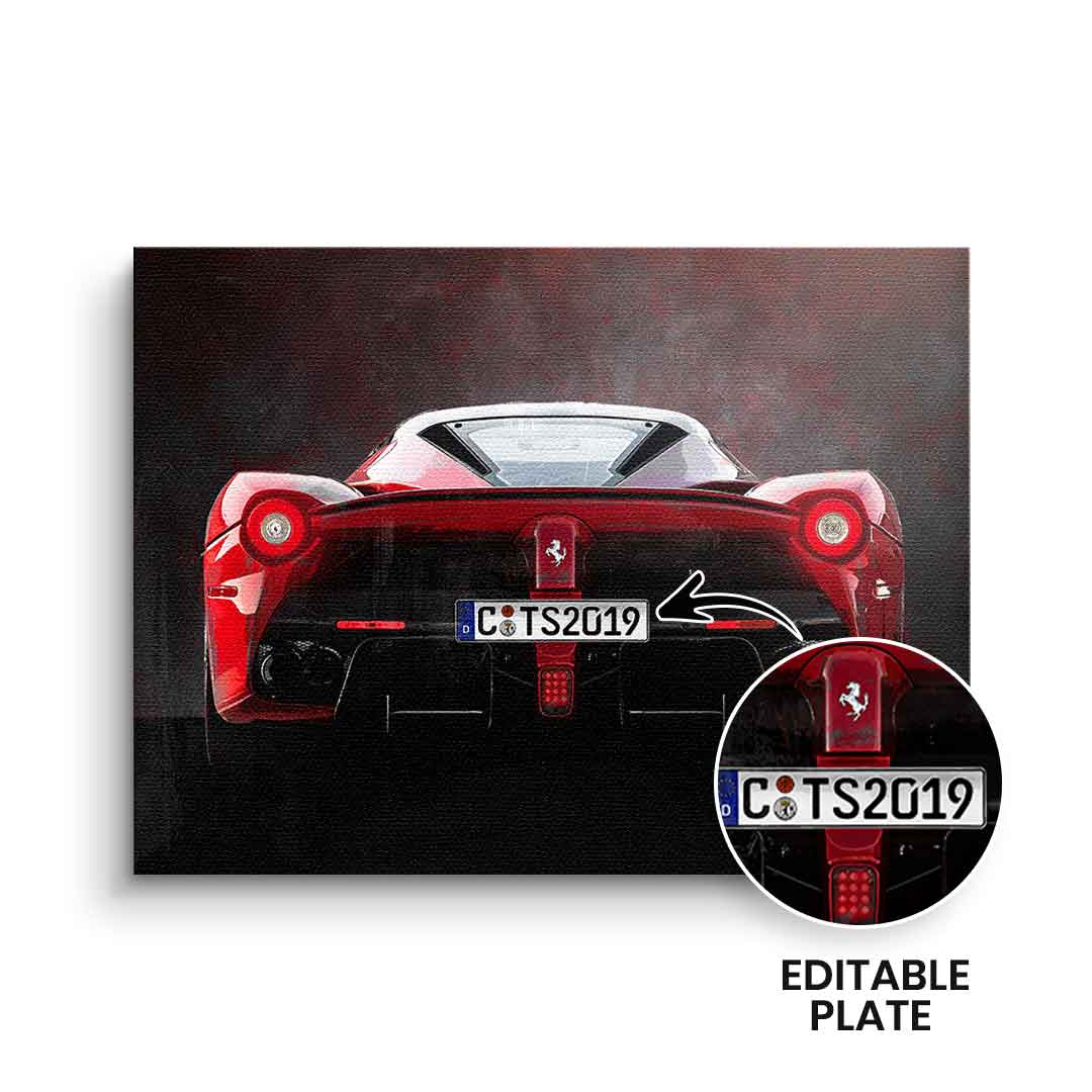 Ferrari Backside - personalisierbar