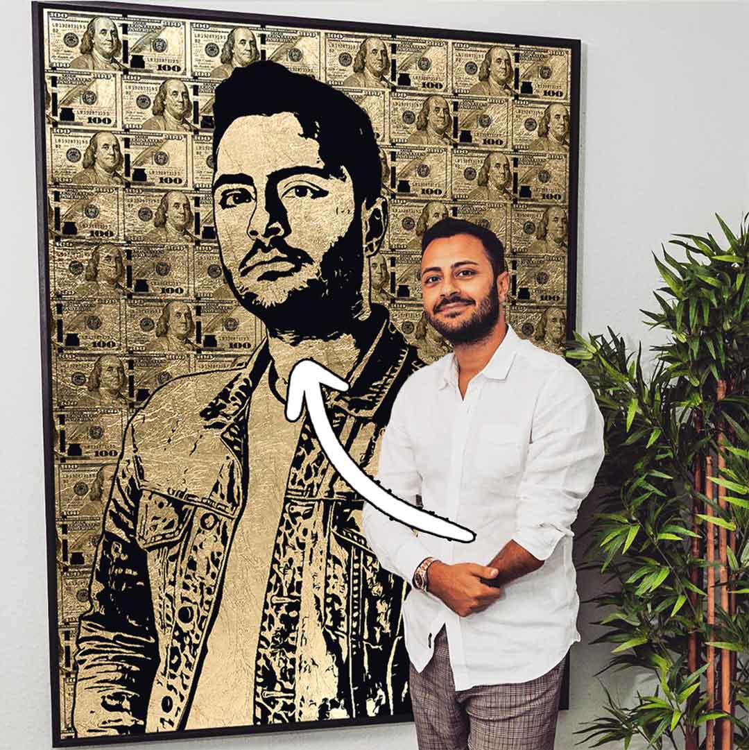 Gold Money Portrait - personalized