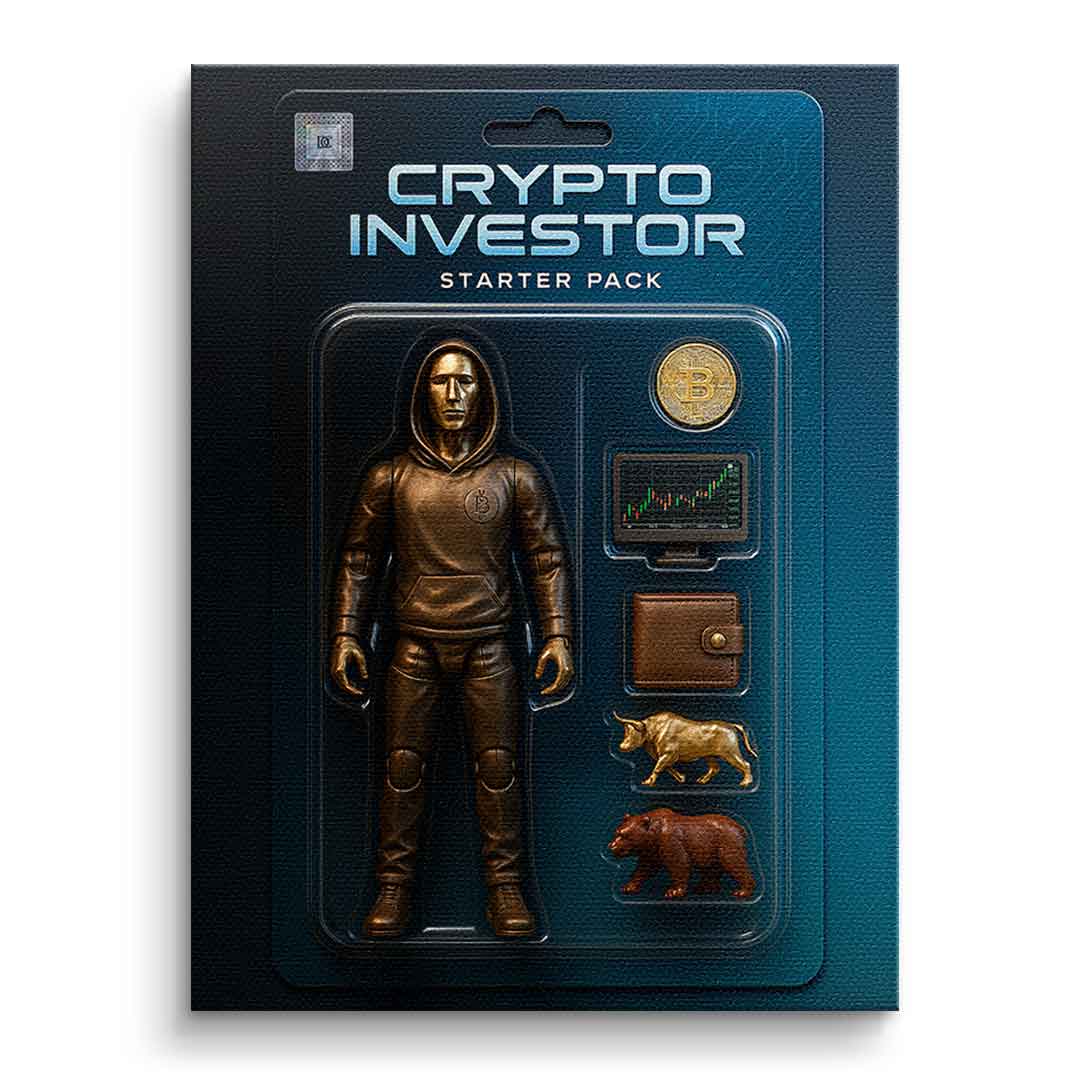 Canvas Print Starter Pack CRYPTO INVESTOR Art Print Wall Art