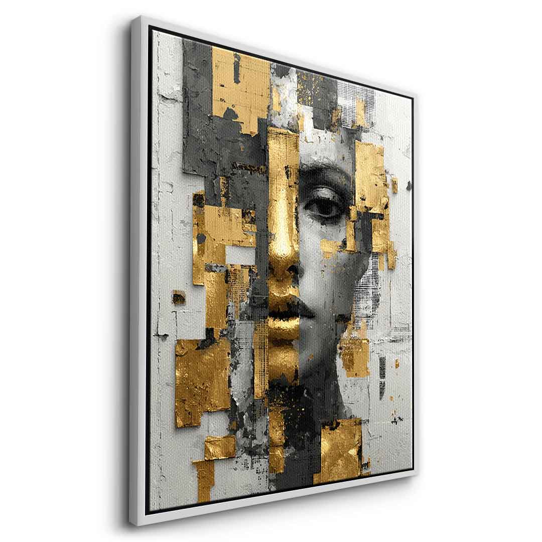 Gold White Half Face