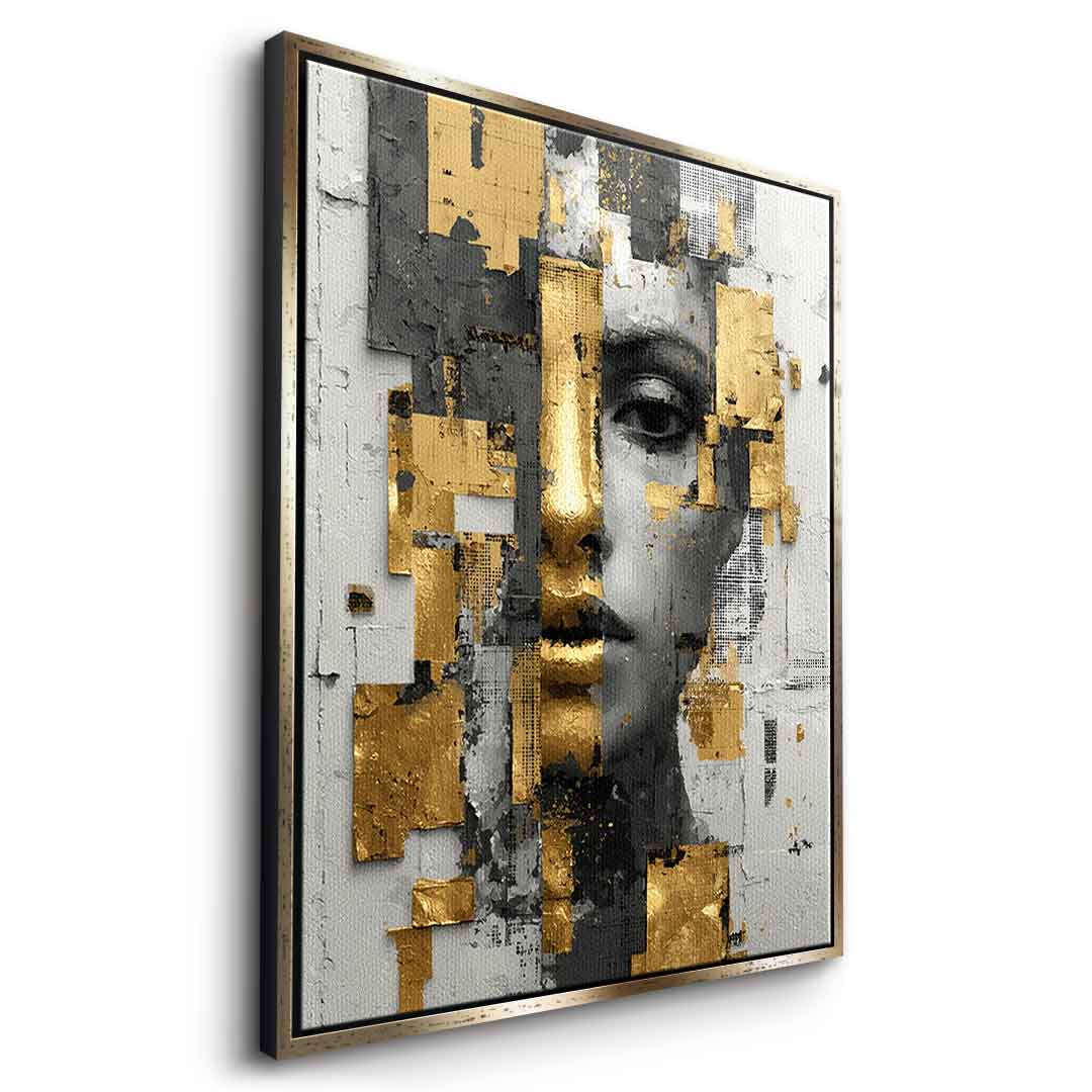 Gold White Half Face