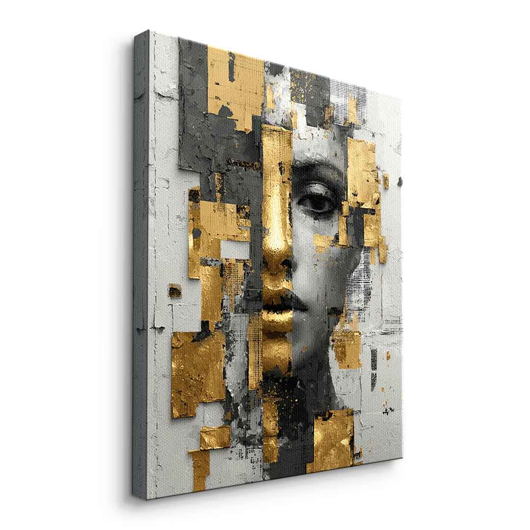 Gold White Half Face