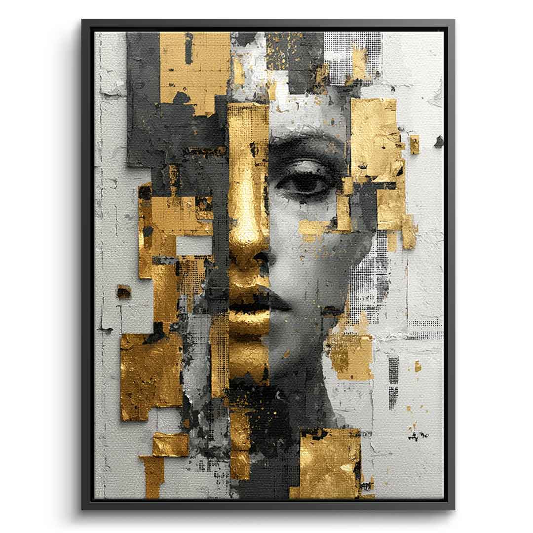 Gold White Half Face