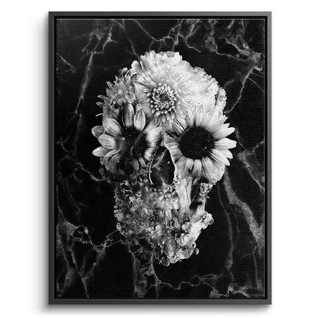 Marble Floral Skull