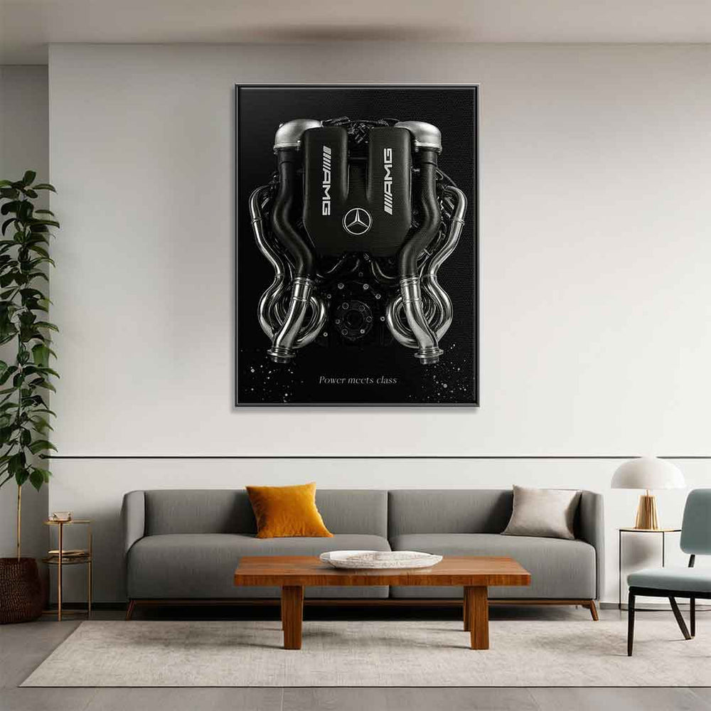 Mercedes V8 Engine Leinwandbild – Ansicht 2
