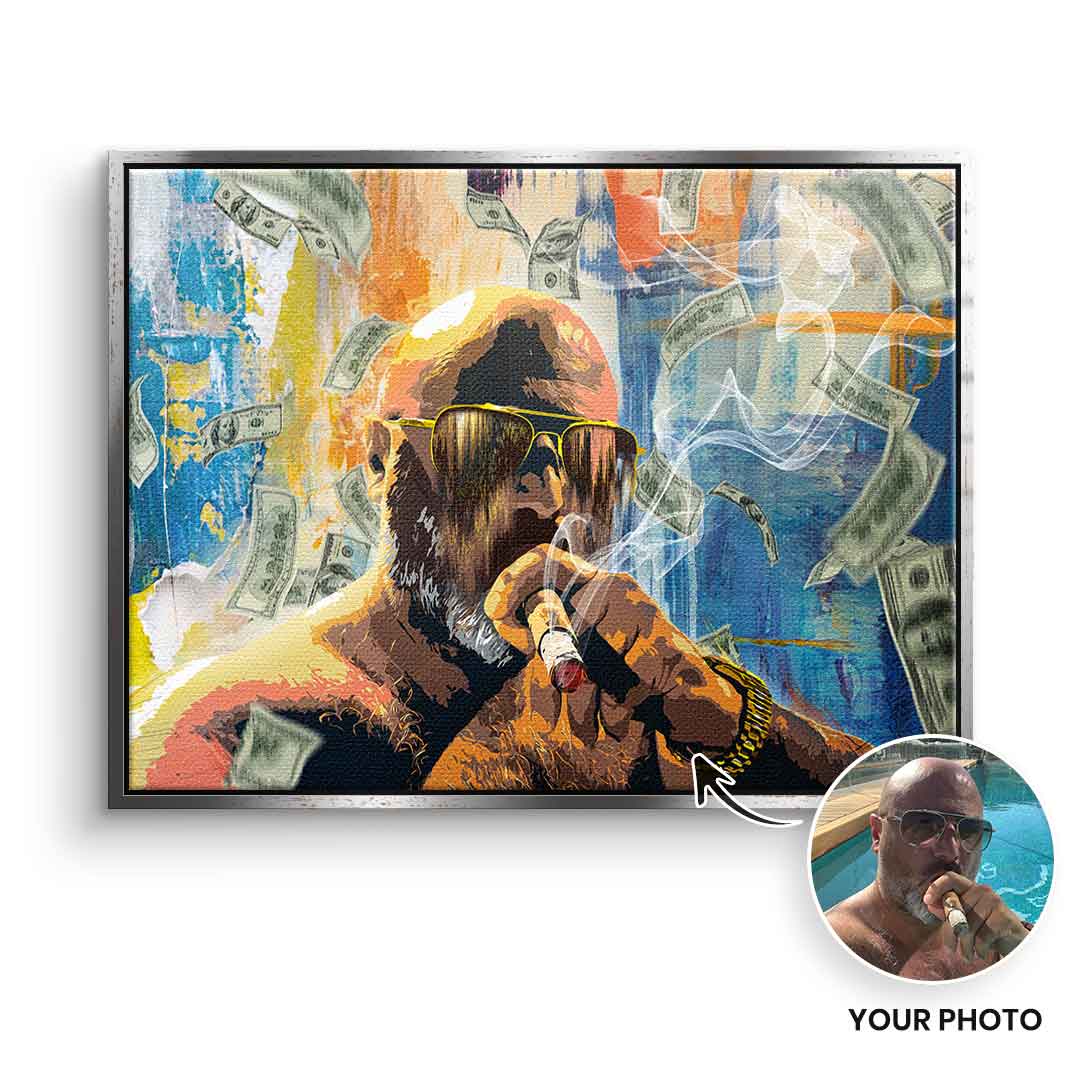 Money Rain Portrait - personalisierbar