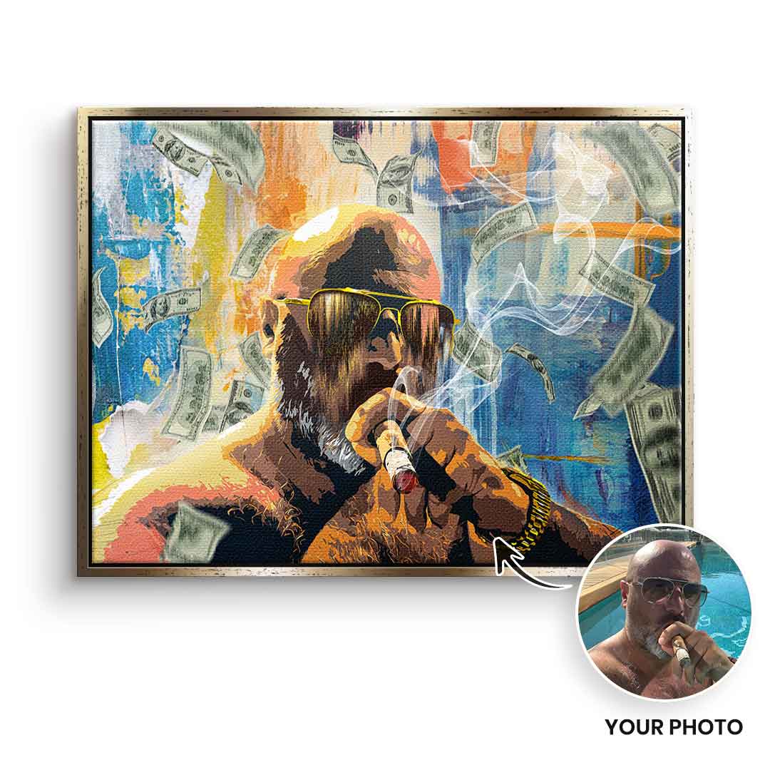 Money Rain Portrait - personalisierbar