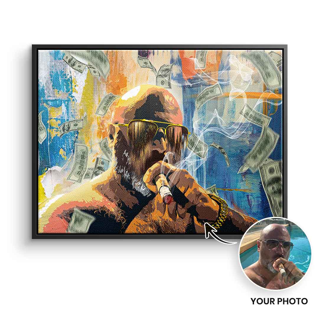 Money Rain Portrait - personalisierbar