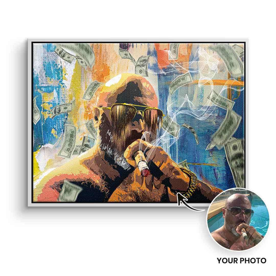 Money Rain Portrait - personalisierbar
