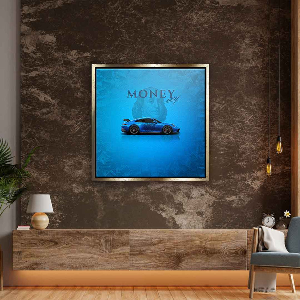Money easy Blue Leinwandbild – Ansicht 2
