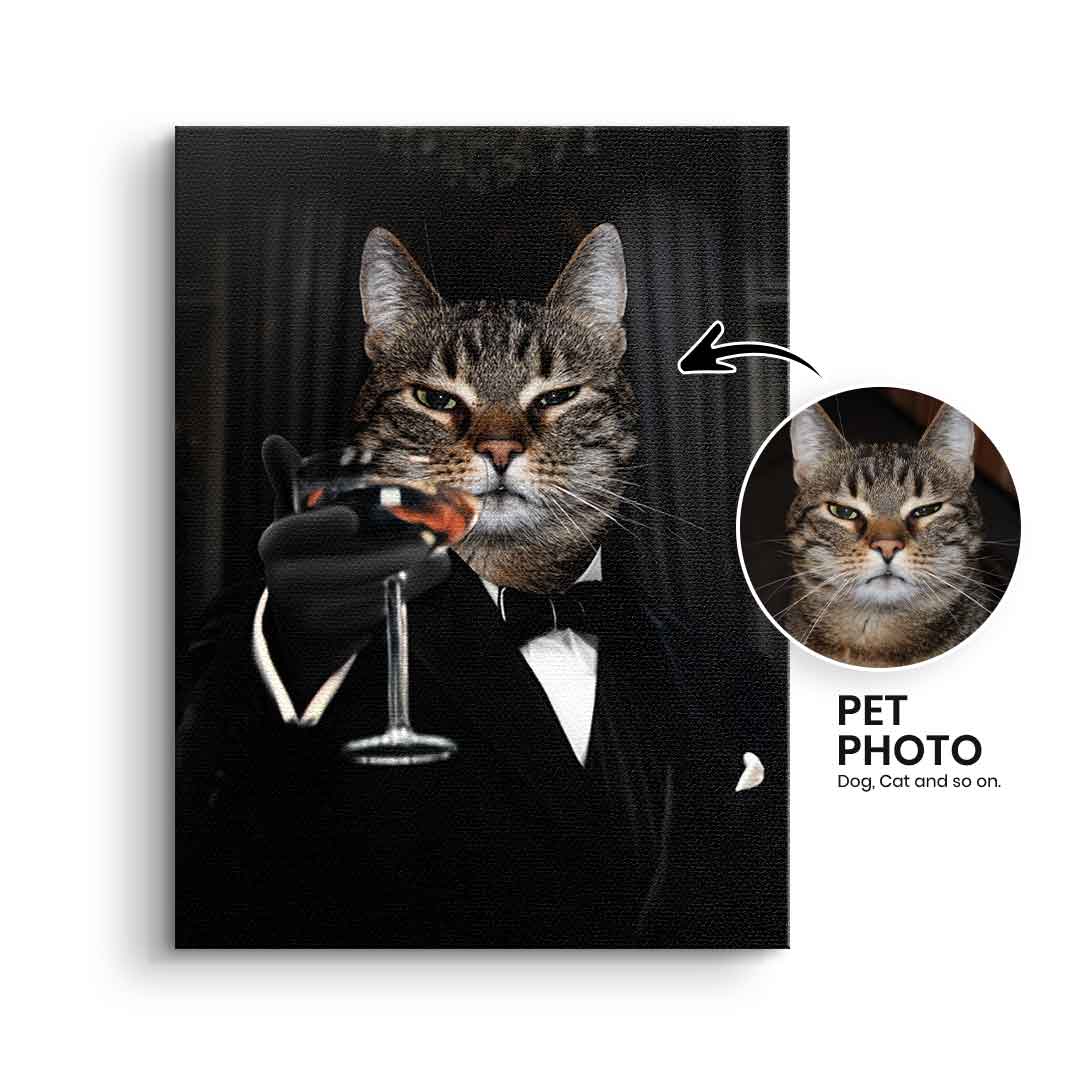 Chapeau Haustier Portrait Personalisierbar