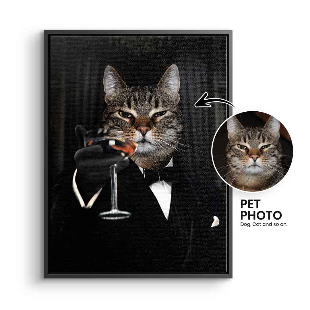 Chapeau Haustier Portrait Personalisierbar