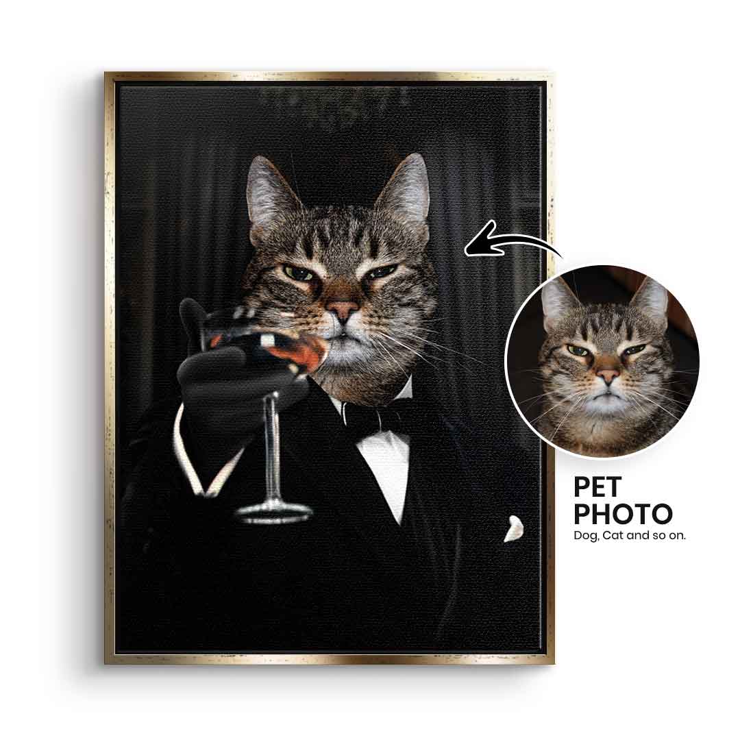 Chapeau Haustier Portrait Personalisierbar