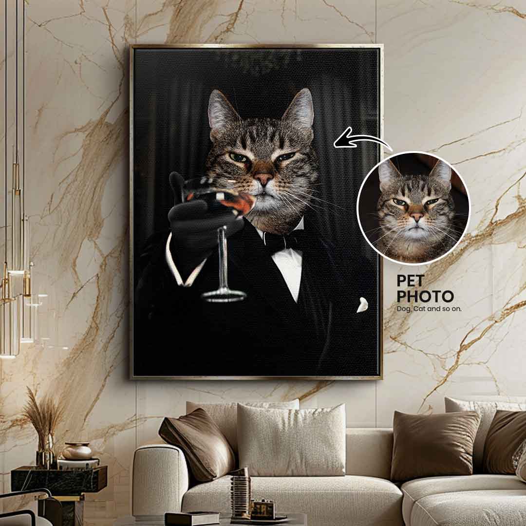 Chapeau Haustier Portrait Personalisierbar