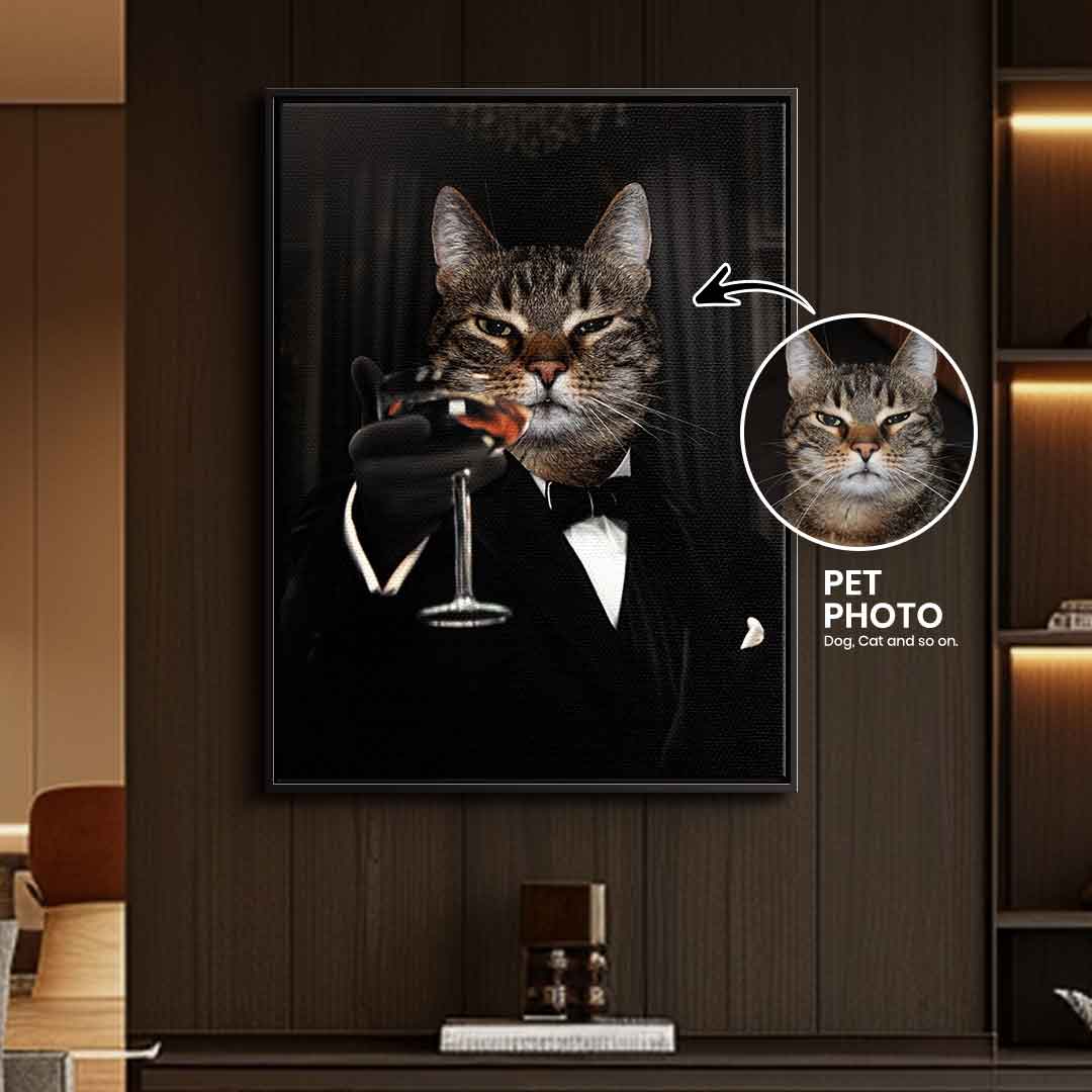 Chapeau Haustier Portrait Personalisierbar