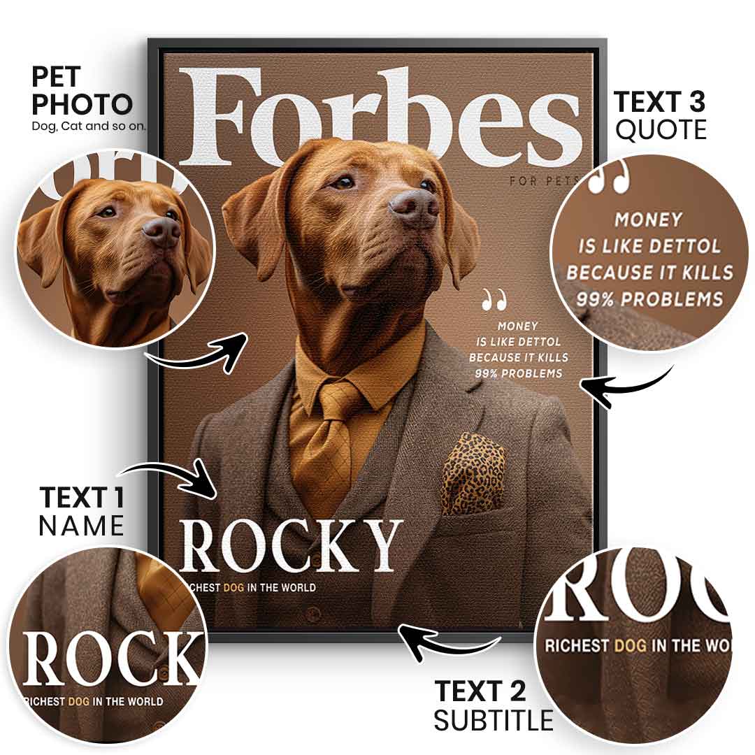 Business Magazin Haustier Portrait Personalisierbar