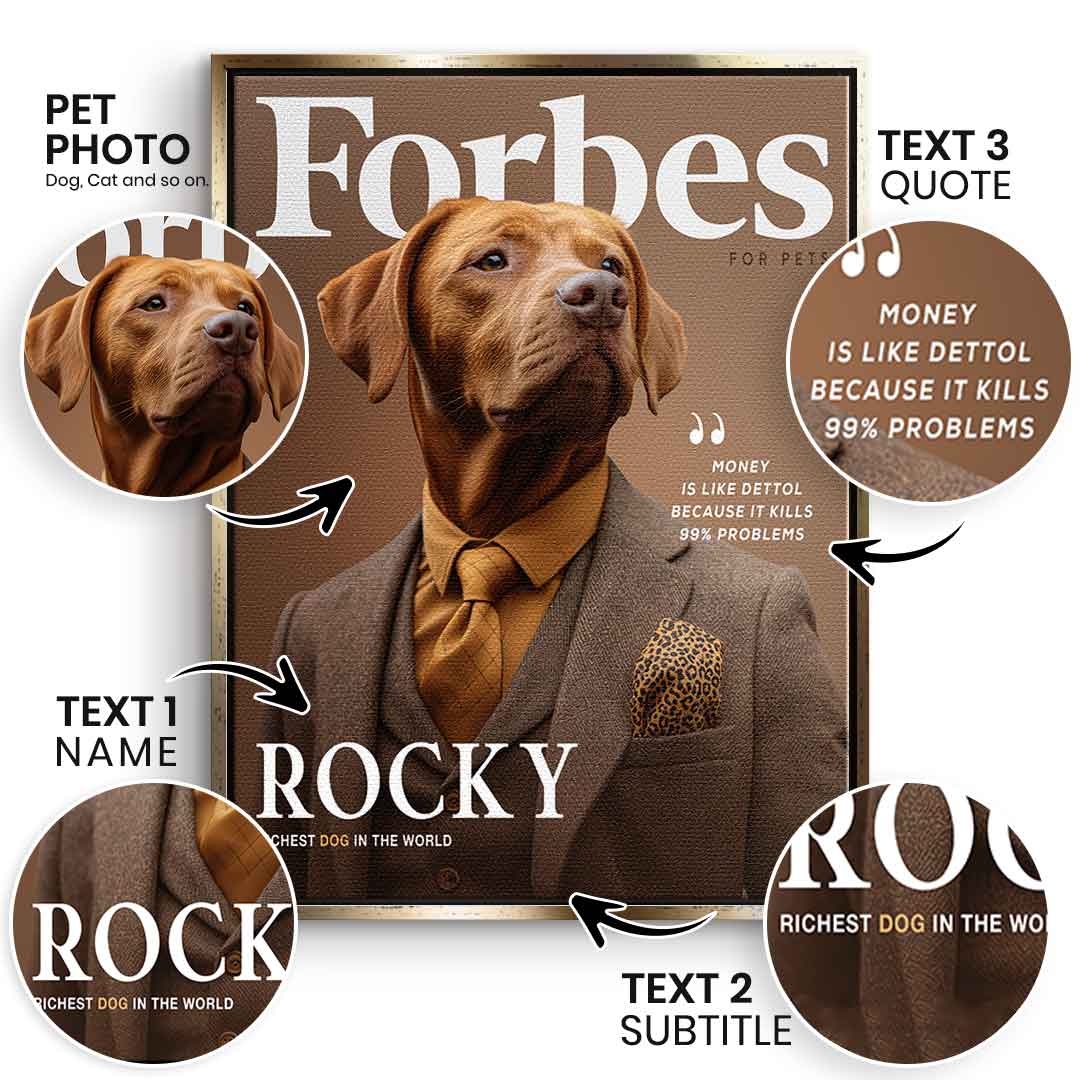 Business Magazin Haustier Portrait Personalisierbar