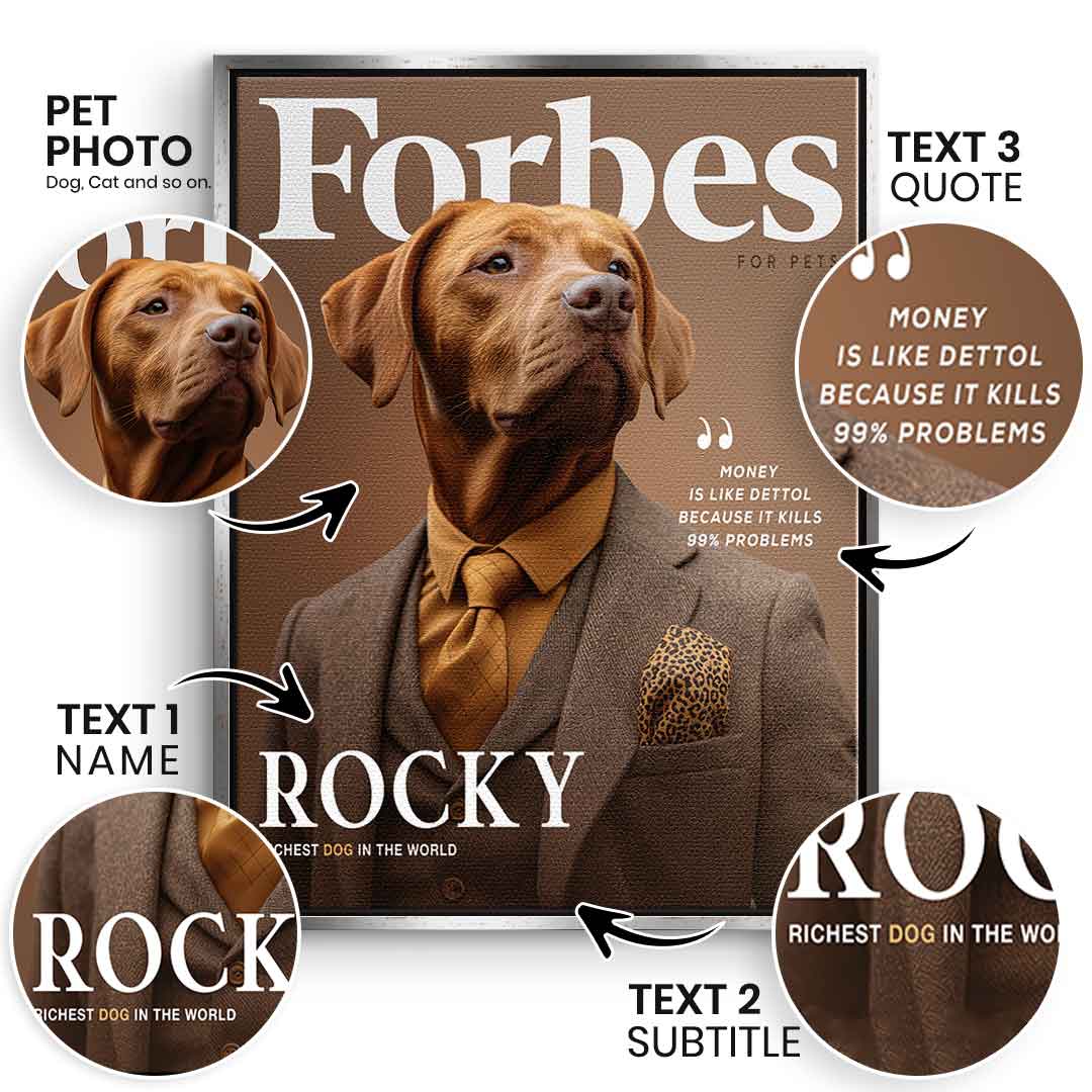 Business Magazin Haustier Portrait Personalisierbar
