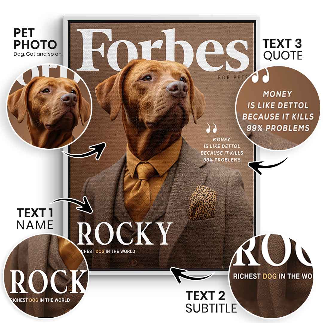 Business Magazin Haustier Portrait Personalisierbar