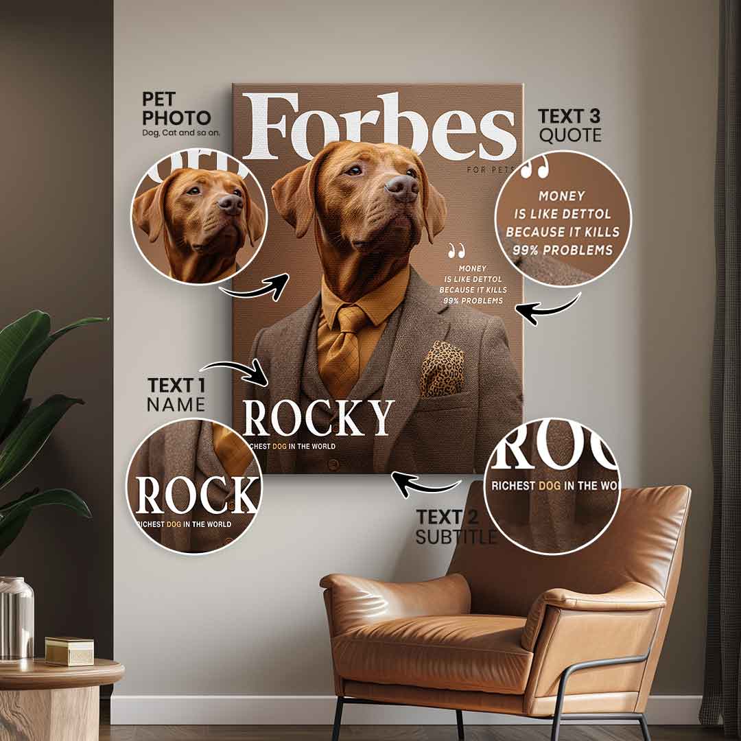 Business Magazin Haustier Portrait Personalisierbar