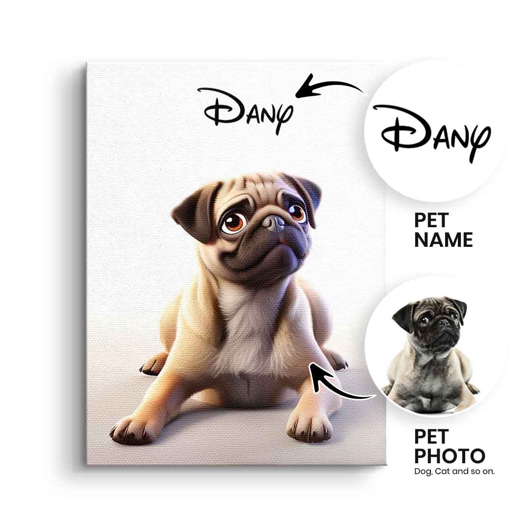 Cartoon Haustier Portrait Personalisierbar