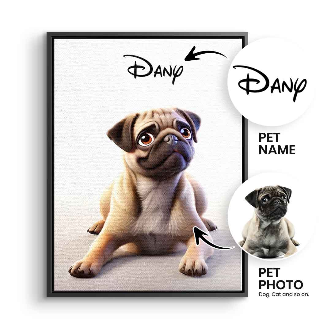 Cartoon Haustier Portrait Personalisierbar
