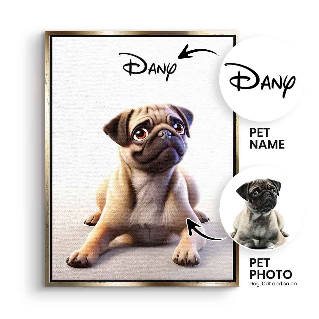 Cartoon Haustier Portrait Personalisierbar