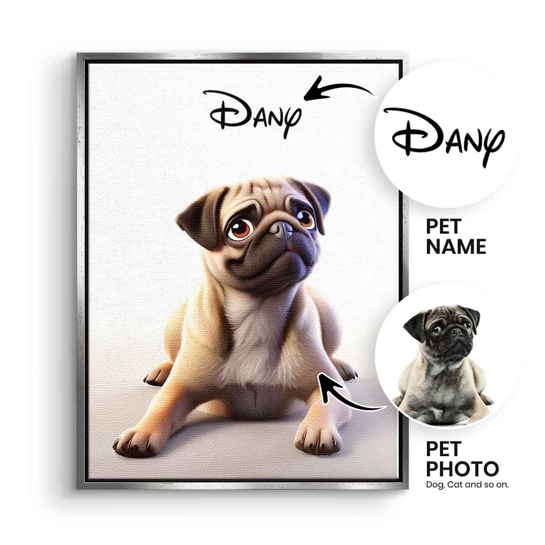 Cartoon Haustier Portrait Personalisierbar