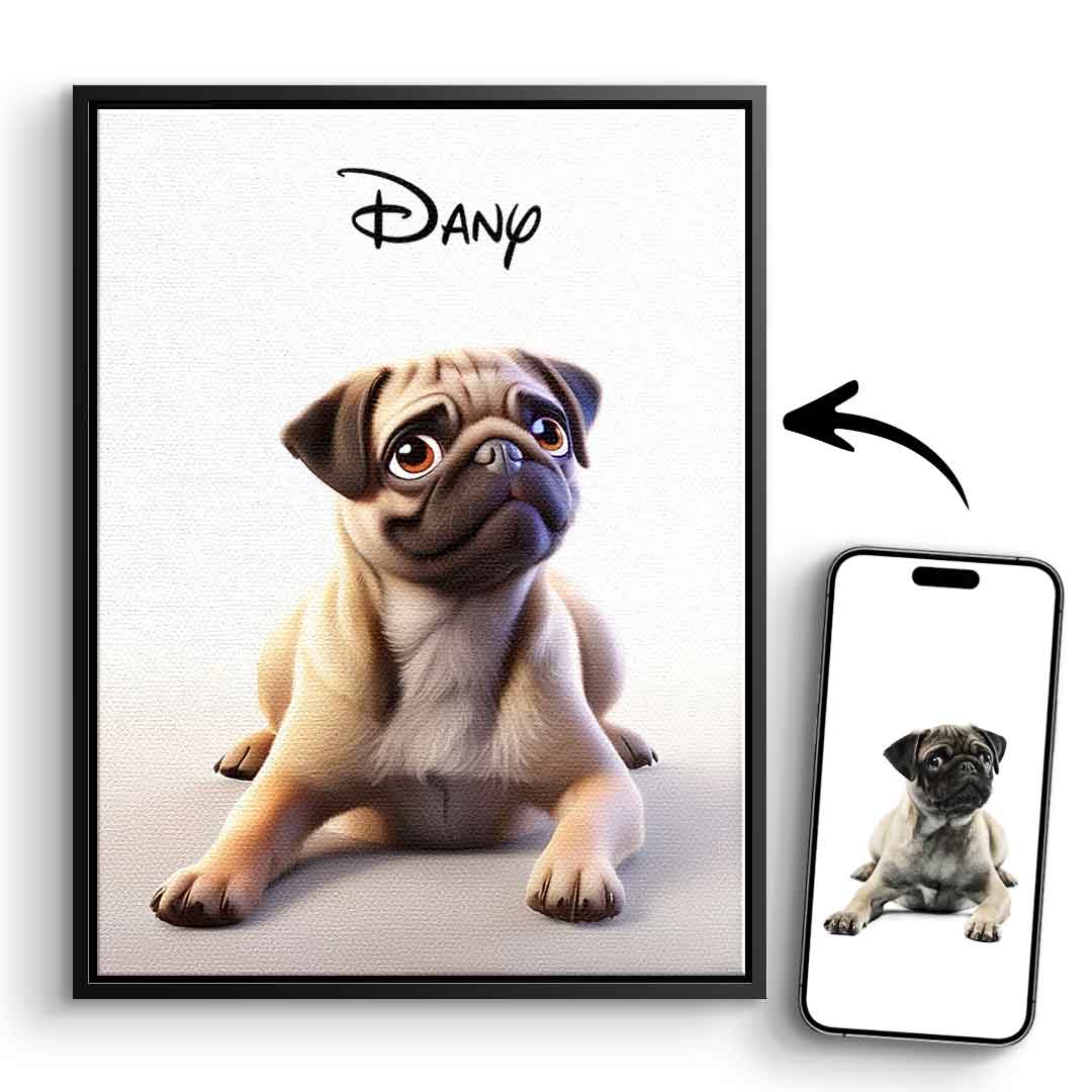 Cartoon Haustier Portrait Personalisierbar