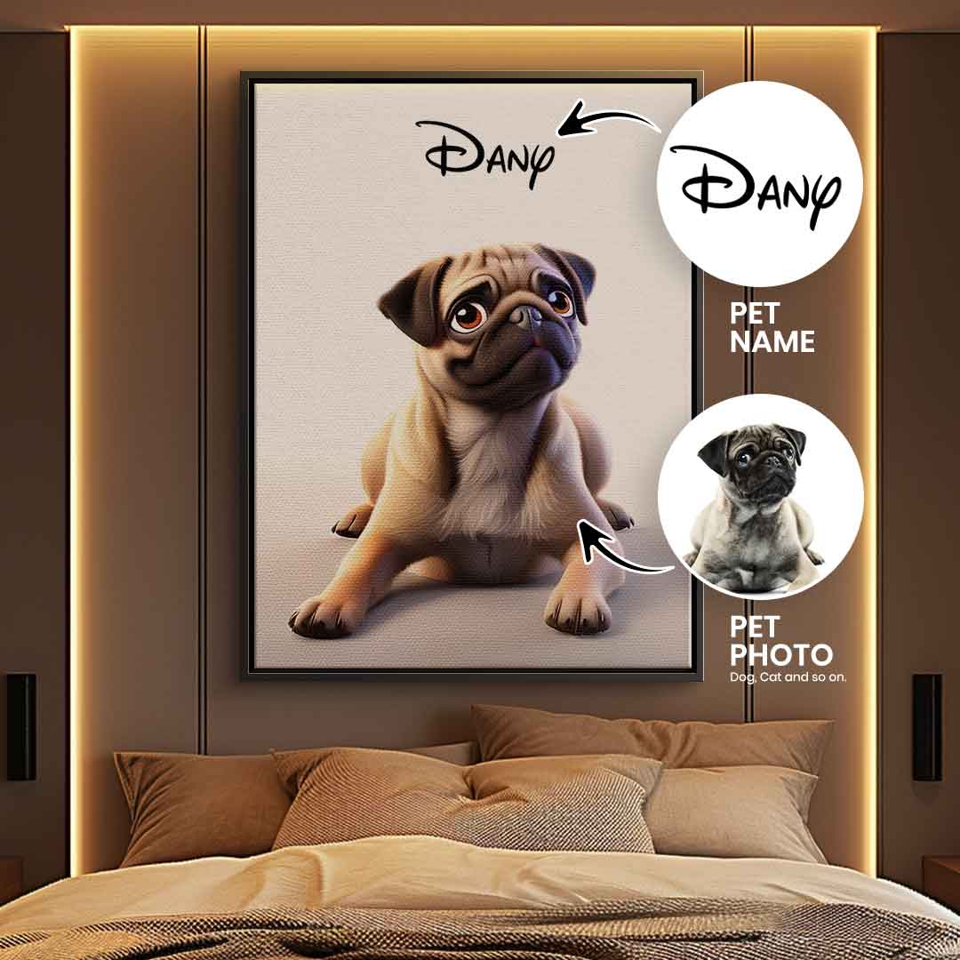 Cartoon Haustier Portrait Personalisierbar
