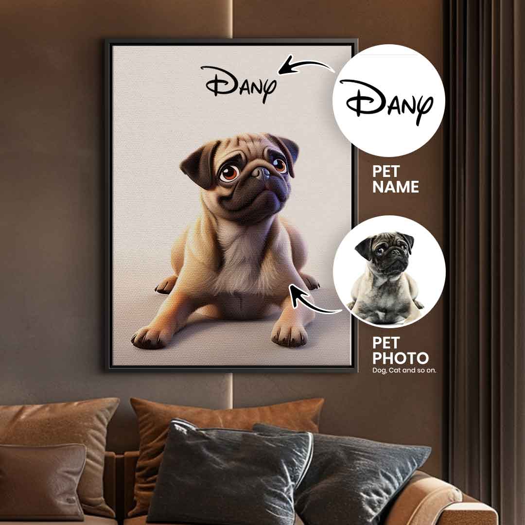 Cartoon Haustier Portrait Personalisierbar