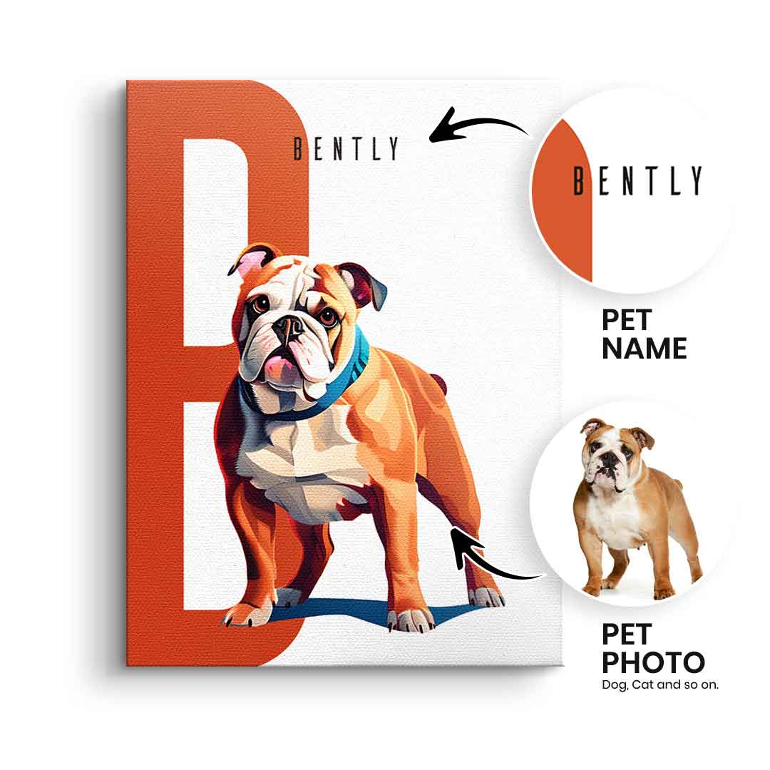"Geometric style" pet portrait - personalized