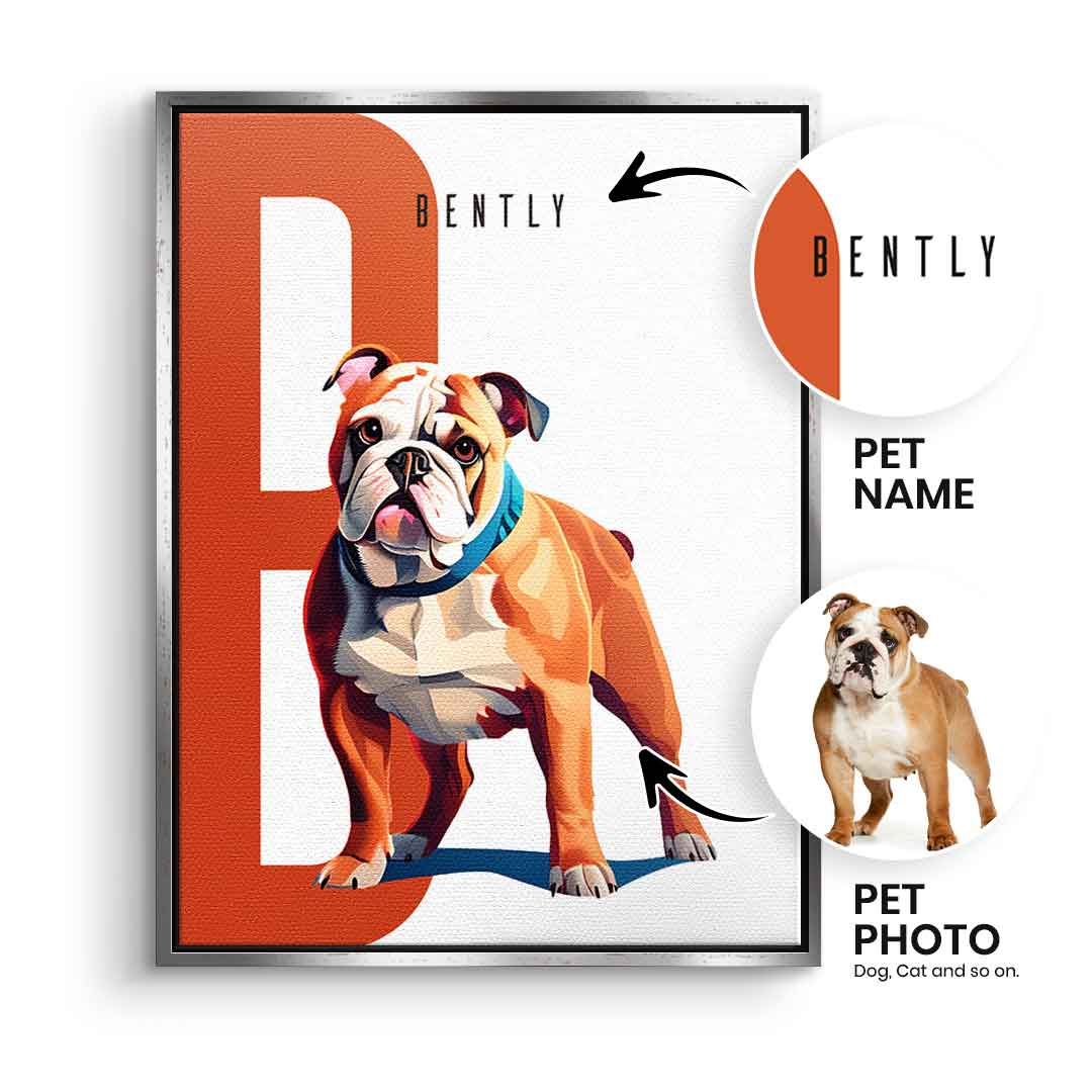 "Geometric style" pet portrait - personalized
